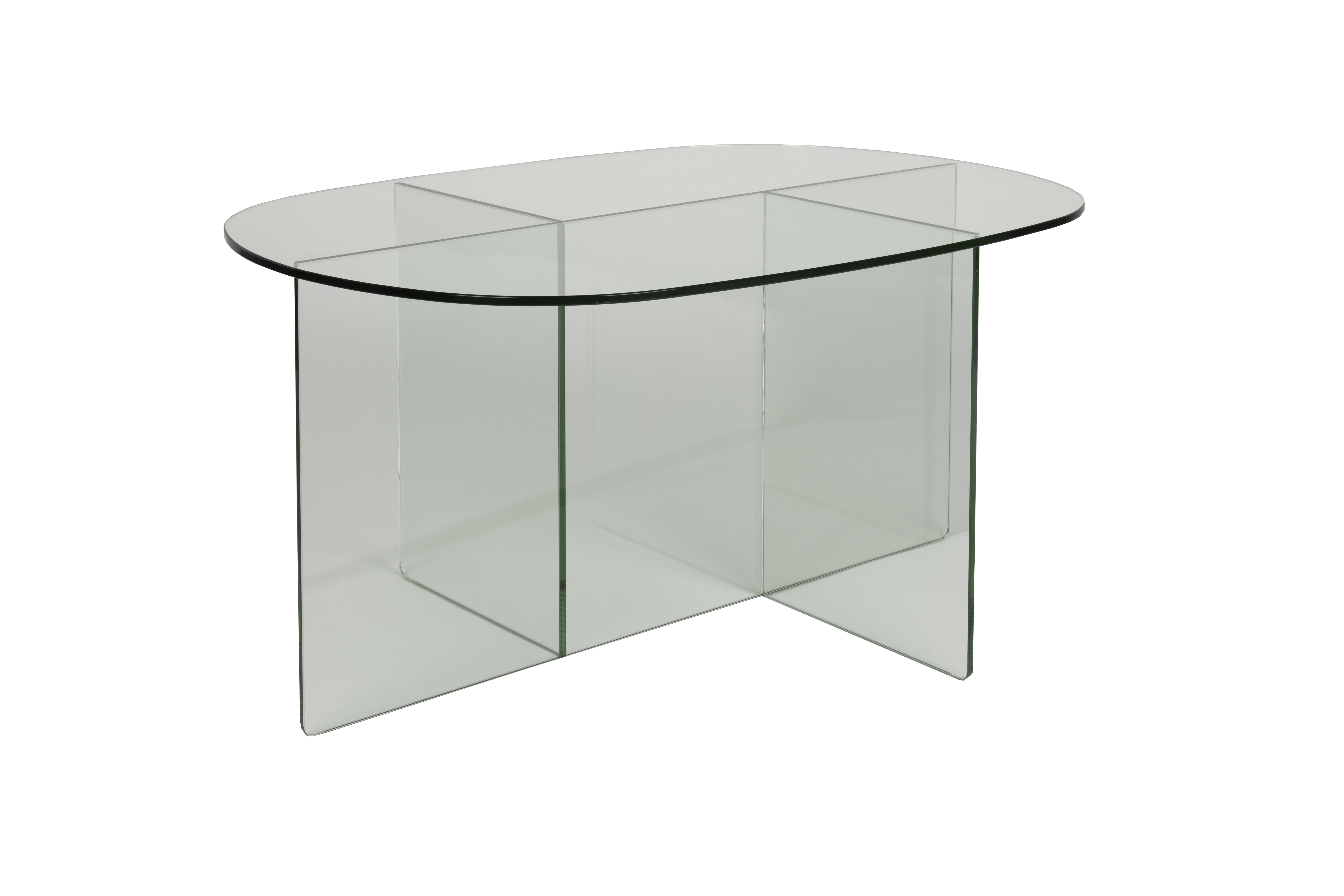 Zuiver Linea Sofabord  Oval Klar Glas  80x60