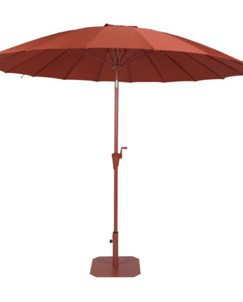 Zuiver Sunshine Parasol     Fod Bordeauxrød Polyester Og Rustfrit Stål