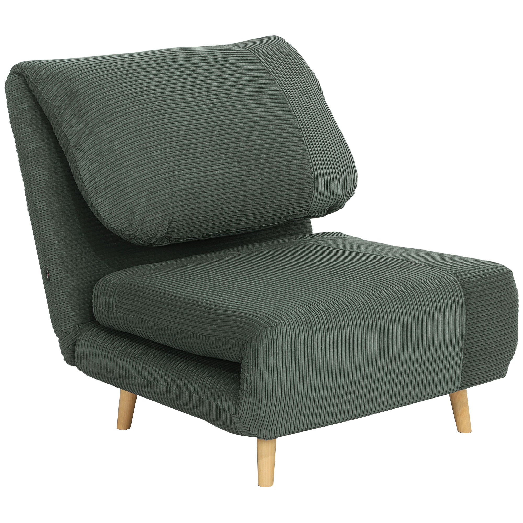 - -  Sovesofa Gæsteseng  Justerbar Nakkestøtte  Fløjlslook  82 Cm   87 Cm   89 Cm  Grøn