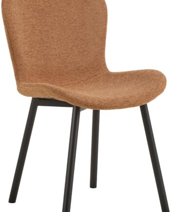 Act Nordic Esra Spisebordsstol Terracotta Stof Og Sort Stål