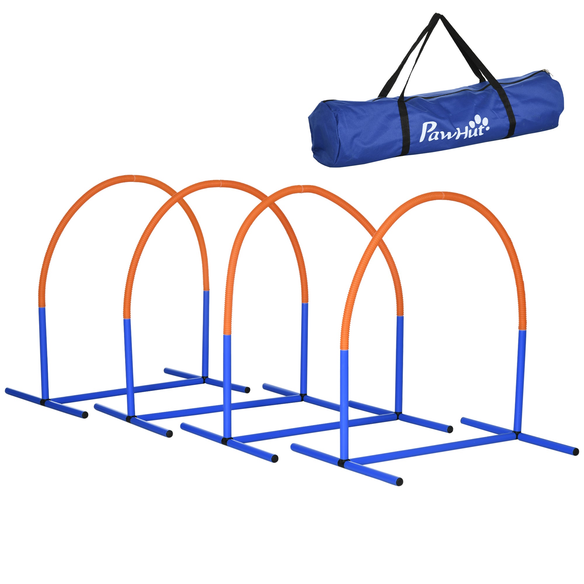 Agility-sæt Til Hunde  Hundetræning    Buer  Til Begyndere  Med Bæretaske  Blå Orange  88   64   95 Cm