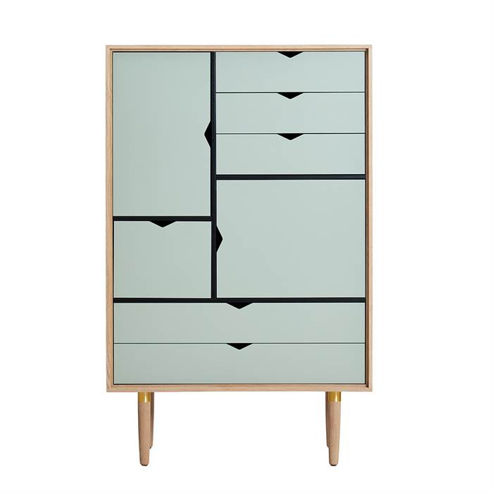 Andersen Furniture S5 Reol Ocean Grey Hvidolieret Eg  : Erling Christensen Møbler