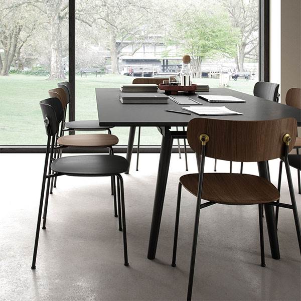 Andersen Furniture Scope Spisebordsstol Sort   Zink   Røget Mat Lak  : Erling Christensen Møbler