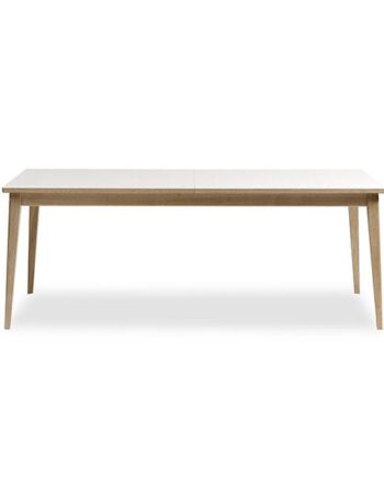 Andersen Furniture T3 Spisebord    Synkronudtræk Hvid Laminat Hvidolieret Eg Eg Hvid Olie : Erling Christensen Møbler