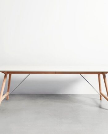 Andersen Furniture T7 Spisebord 95   220 Cm  Hvid Laminat Sæbebehandlet Eg  : Erling Christensen Møbler