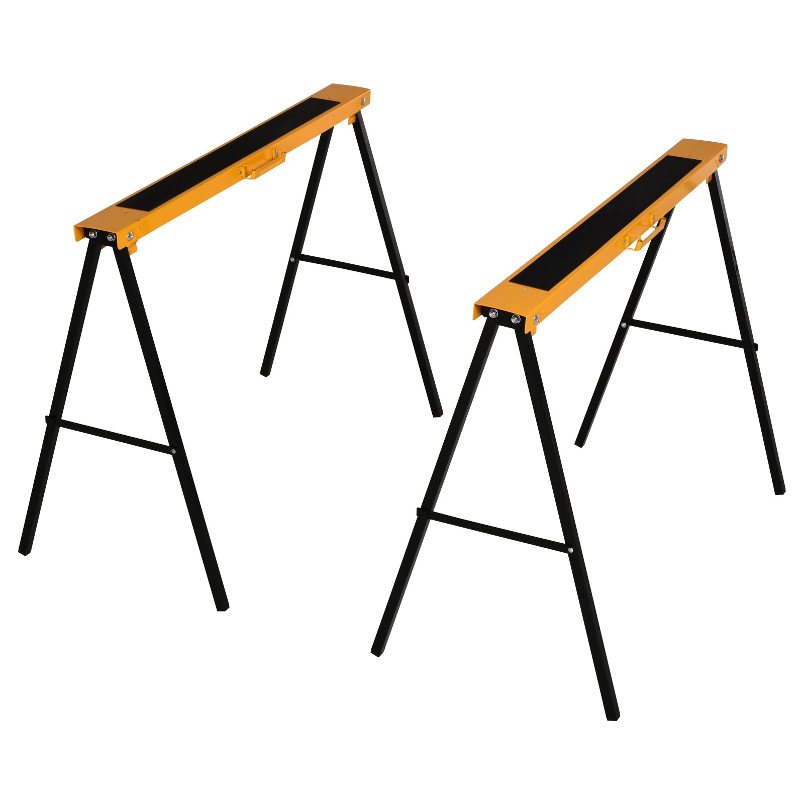 Arbejdsbænk  Savbukke  Donkraft  Sammenklappelig  Skridsikker  Stål  Orange  Sort  99     50   78 Cm  Belastningsevne 125 Kg