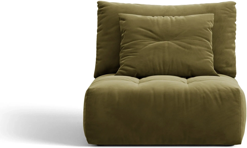 Armløst Modul Micadoni Bloom Lys Grøn Velour Casino Forest  97ã 95ã 107 Cm
