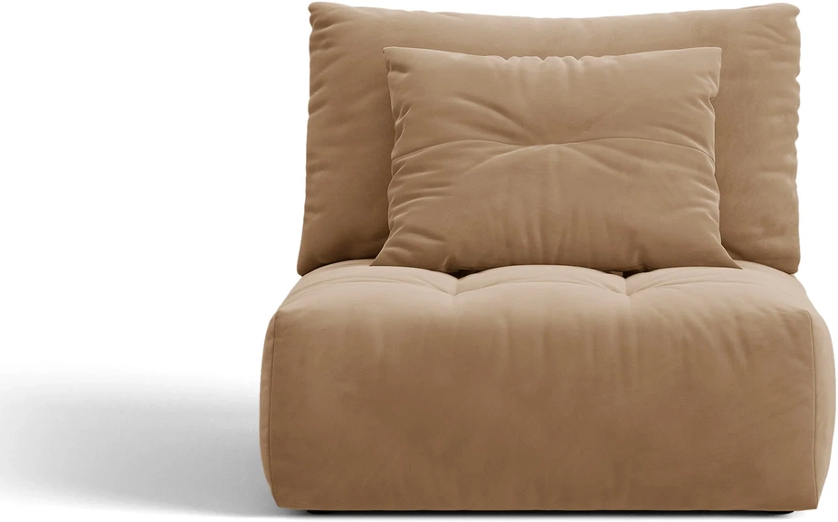 Armløst Modul Micadoni Bloom Modulsofa Casino Lion Velour Mandelbeige