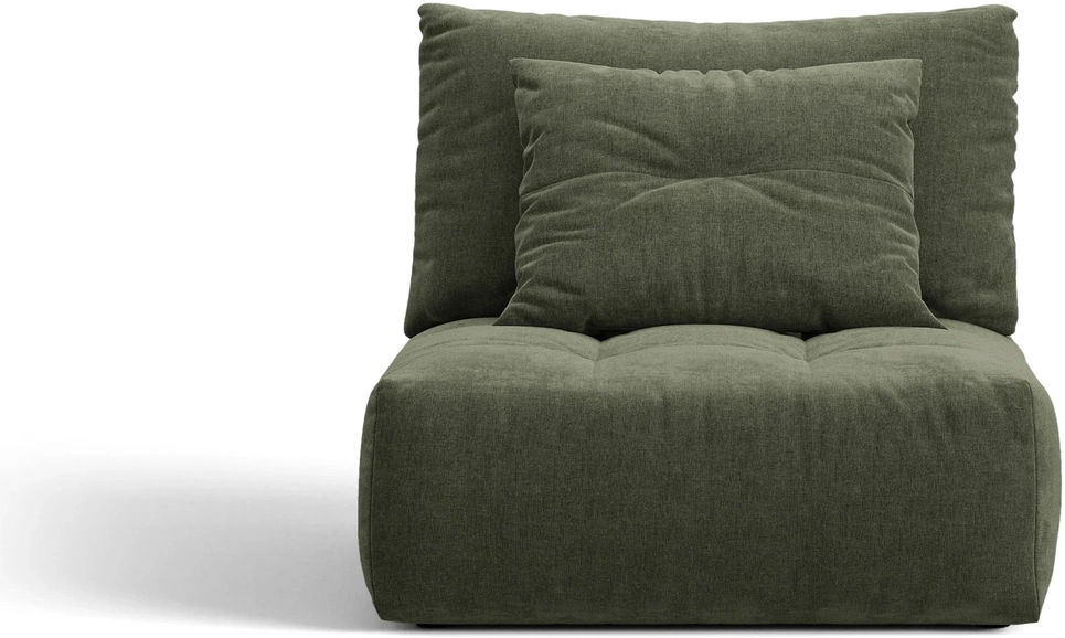Armløst Modul Modulsofa Micadoni Bloom   Mosgrønt Tekstureret Wind 75-stof  H97ã B95ã D107 Cm