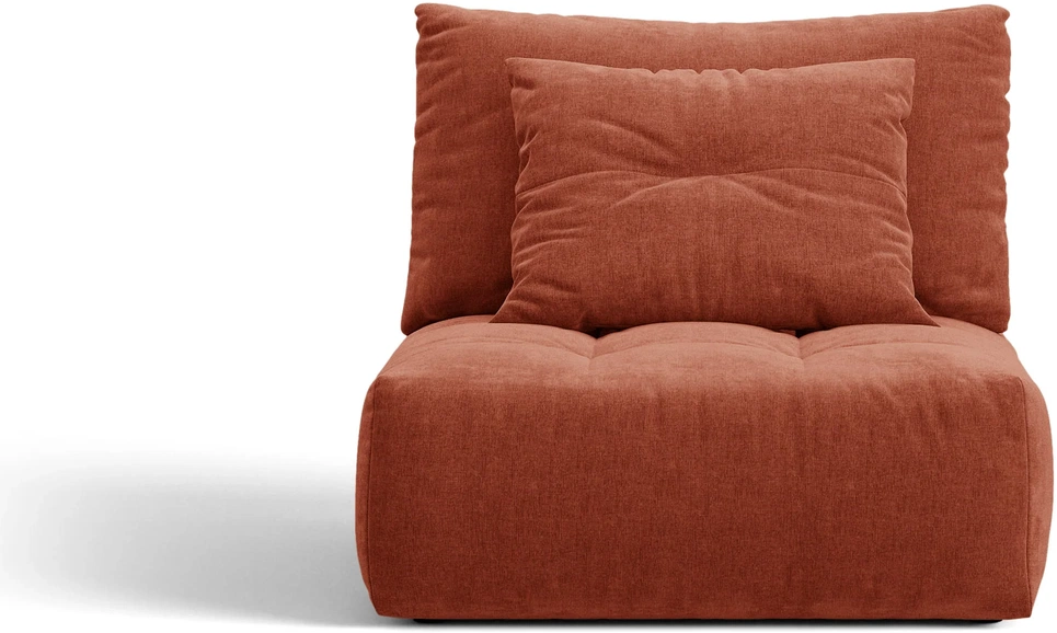 Armløst Modulsofa Micadoni Bloom   Rødbrun Wind 52 Tekstureret Stof H97xb95xd107