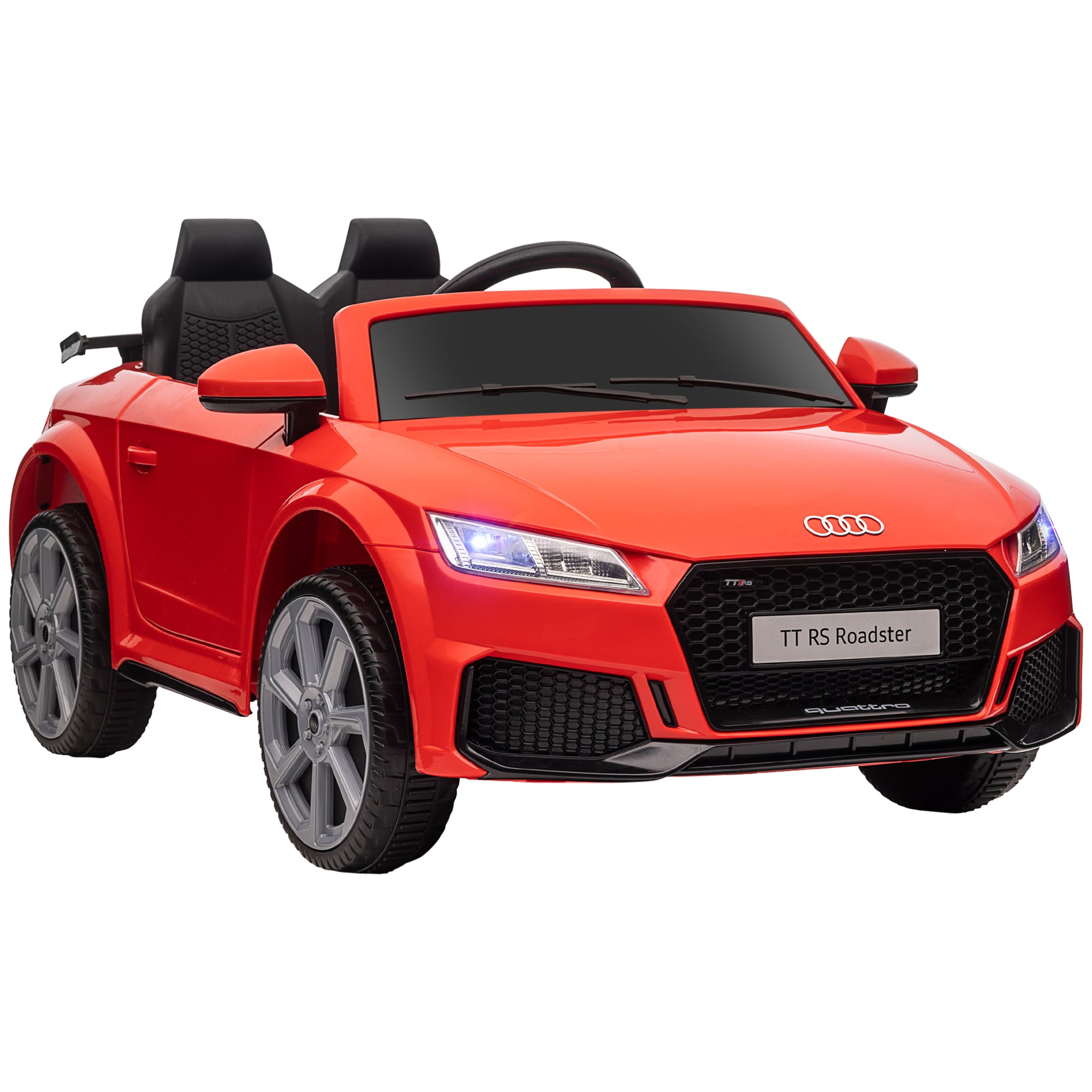 Audi Børne-elbil 12v Med   4g Fjernbetjening  Musik  Horn  Elbil Med Led-lys  Usb Mp3-port  Bakfunktion  Til Børn  -  år  Rød