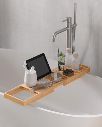 Badekarshylde Badekarsbro  Badekarsstøtte Badekarsbakke  Bambus  Naturfarvet   70-105    21       Cm