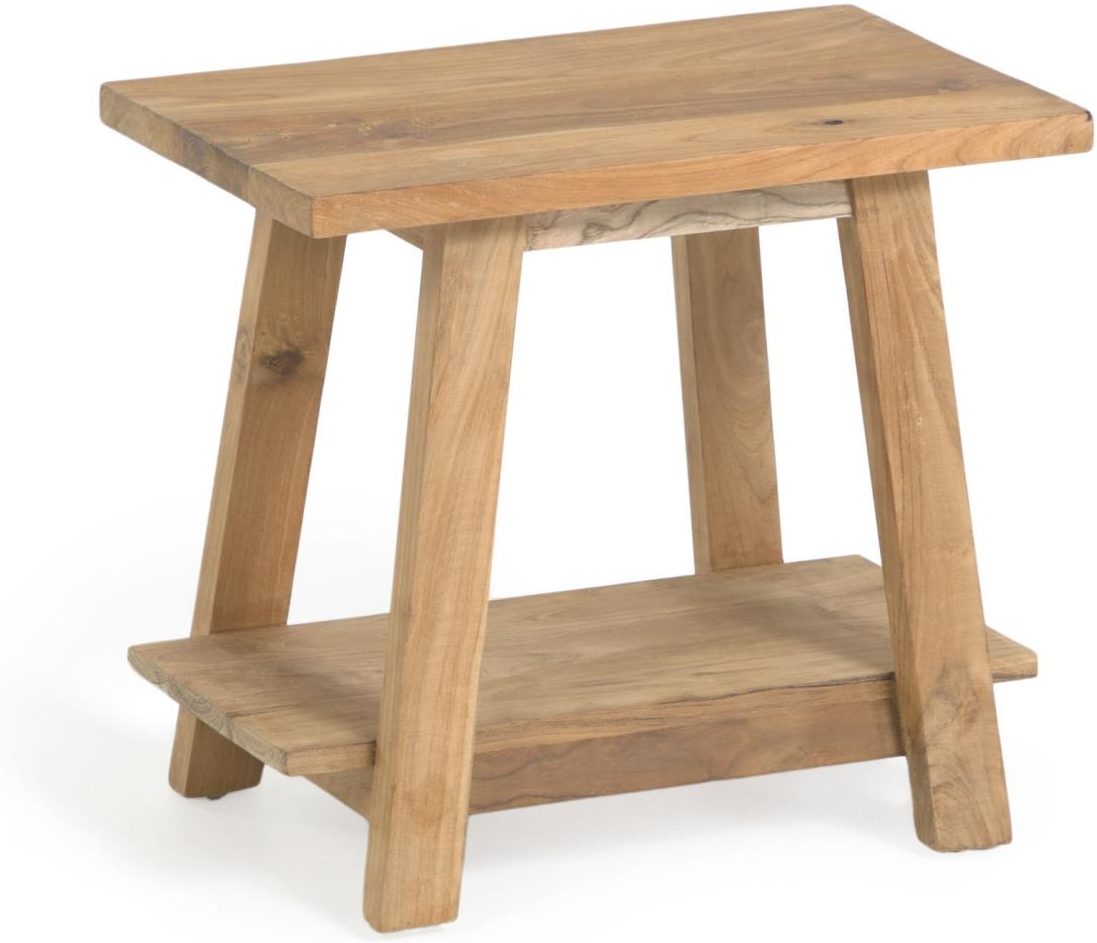 Barstol Safara Kave Home   Rustik Kolonial Massiv Teak Genanvendt Natur