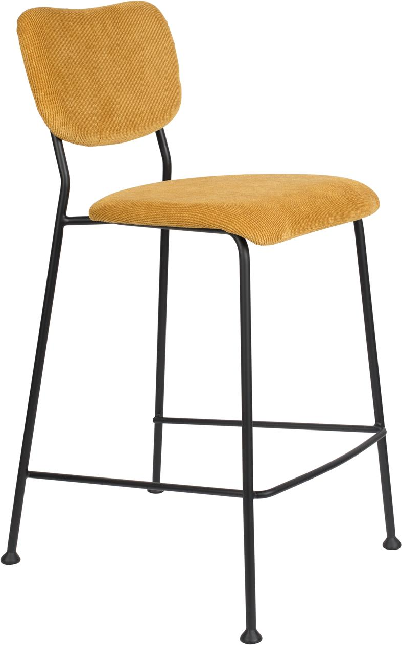 Barstol Zuiver Benson   Karamel Stof Med Sort Stålramme H92ã B46ã D53   Cm