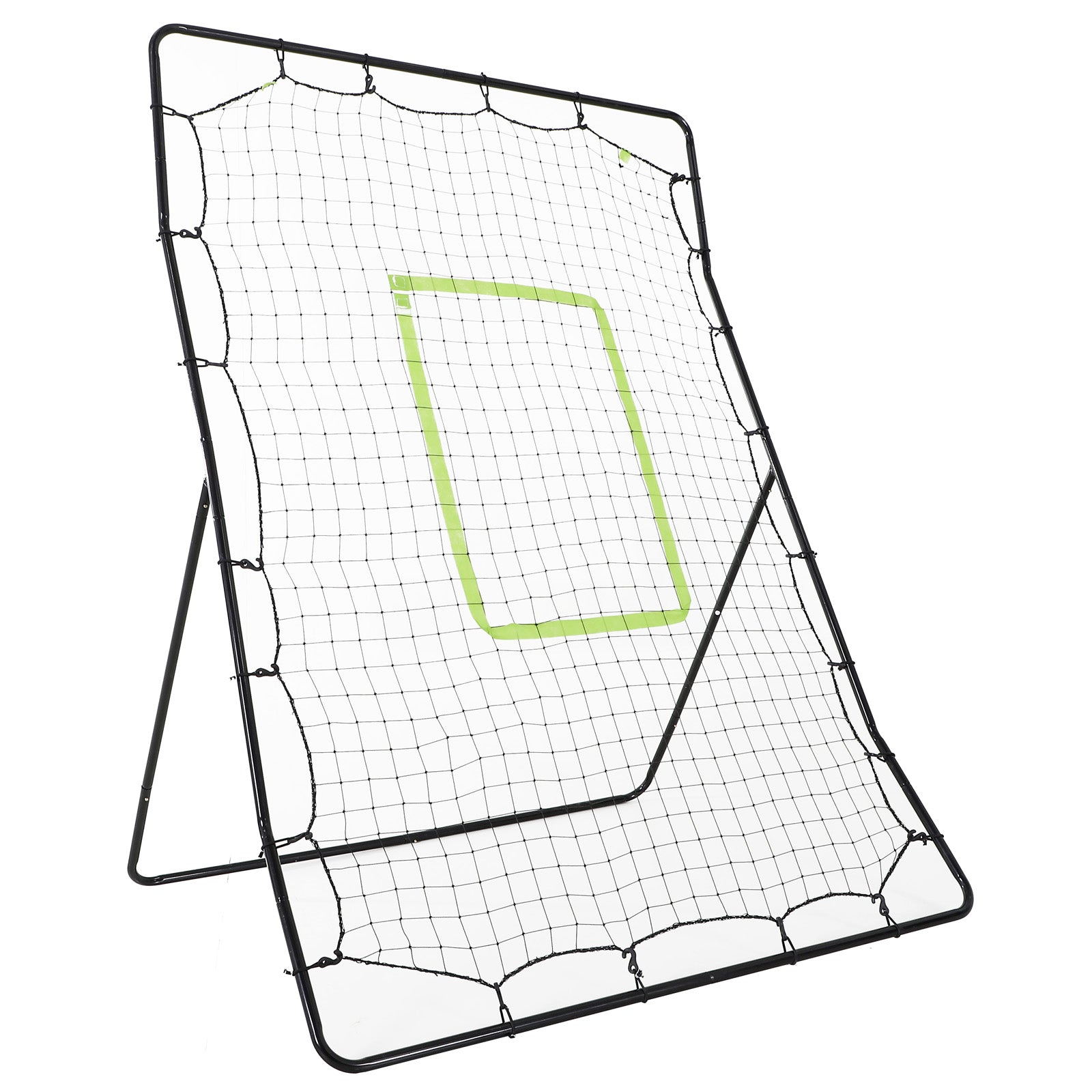 Baseball Rebound Net  Vejrbestandigt  Metalramme  Grøn Hitting Zone  174h   123b   90d Cm