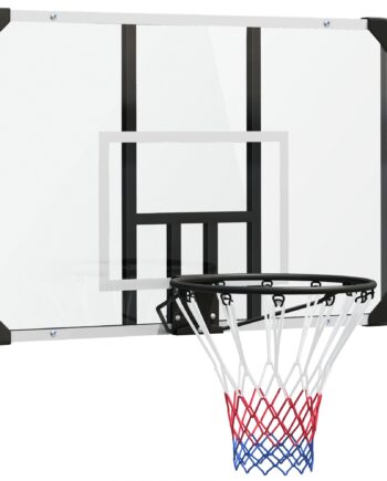 Basketballkurv  Brudsikker Bagplade  Højdejusterbar  Indendørs Og Udendørs  Stålramme  Sort
