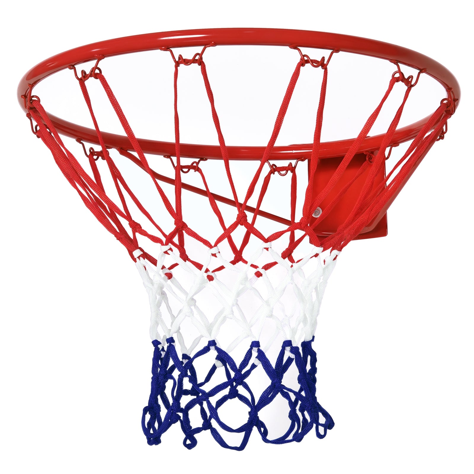 Basketballkurv  Indendørs Og Udendørs Med 46 Cm Kurv Og Net  Vægmonteret  Basketballbræt Til Unge Voksne  Rød   Blå   Hvid
