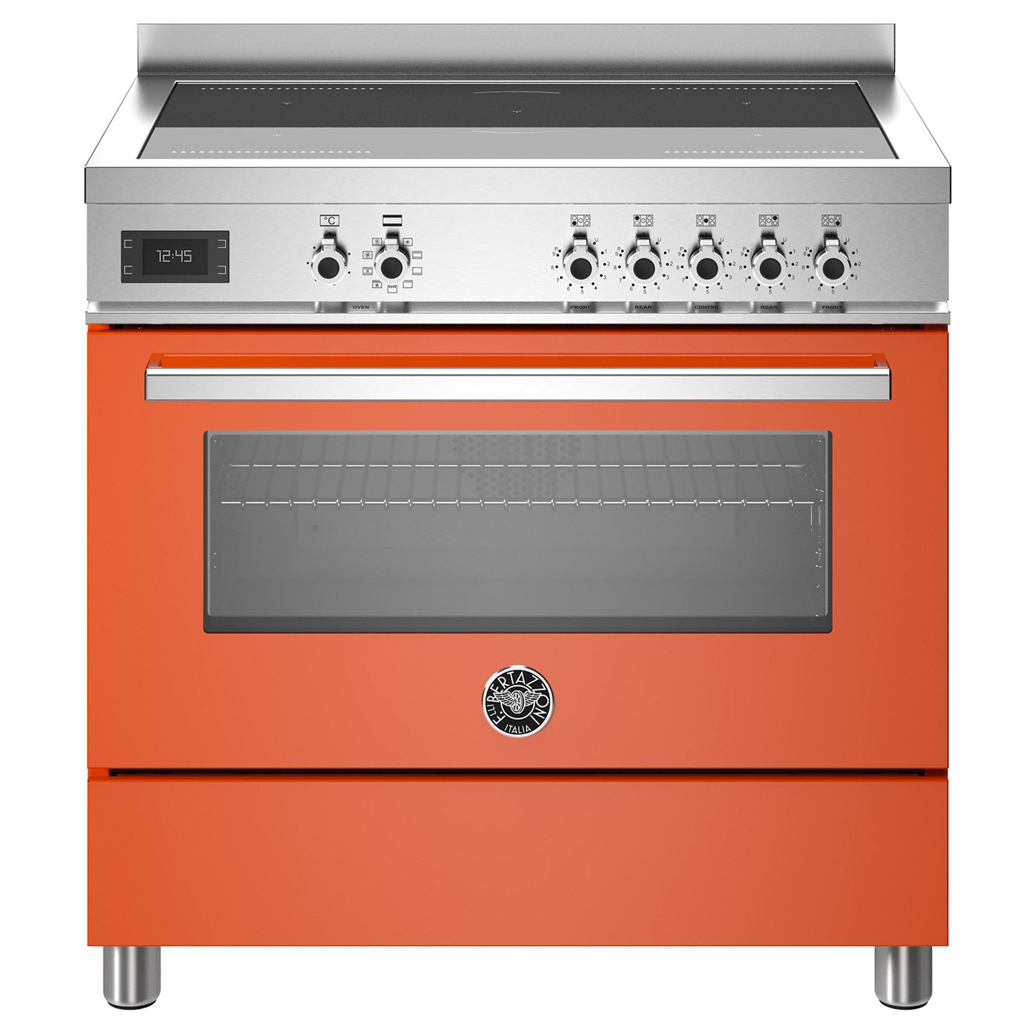 Bertazzoni Pro95i1eart Professional Induktionskomfur Med Ovn 90 Cm Orange
