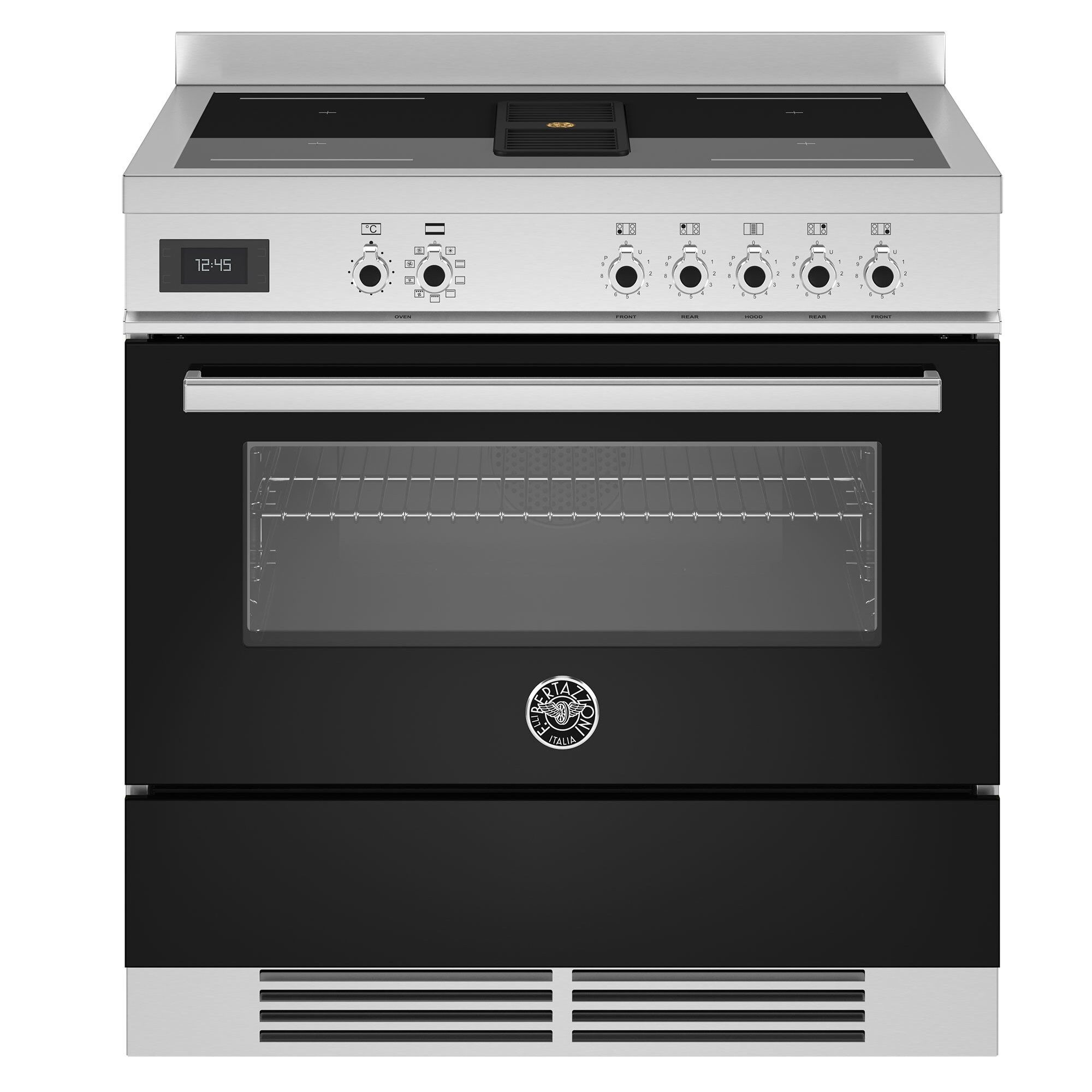 Bertazzoni Proch94i1enet Komfur Med Integreret Emhætte 90 Cm Sort