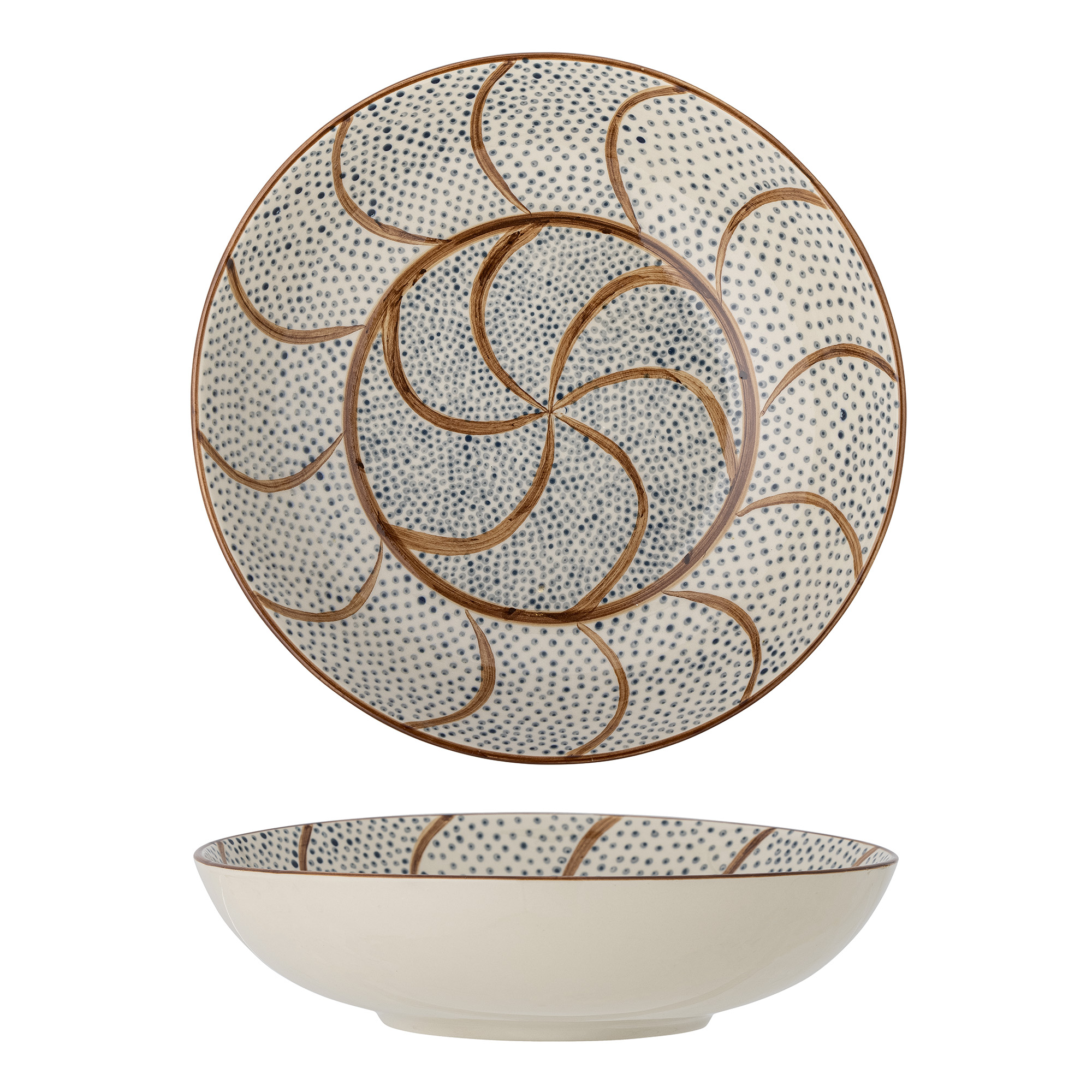 Bloomingville Heikki Skål  Brun  Stentøj  D32xh9 Cm