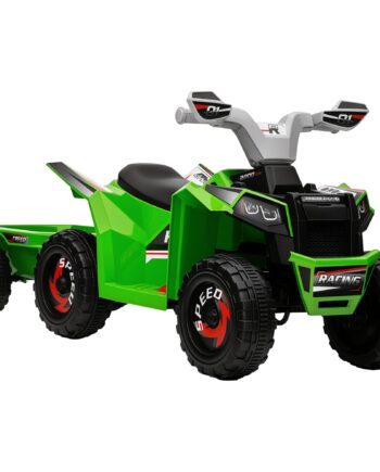 Børne Atv  Genopladelig      Km    Med Anhænger  50 Min  Køretid  Til Børn     Til   år  Grøn