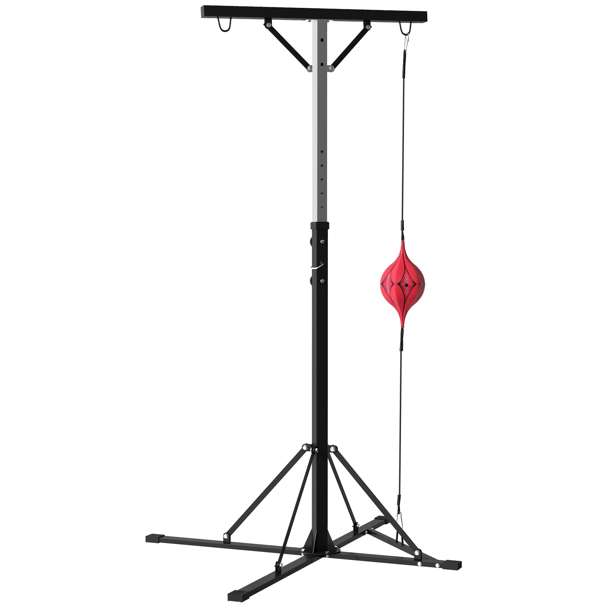 Boksesækstativ Højdejusterbar Med Speedball Metalramme 160l 145b 175-220h Cm Sort