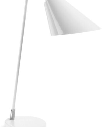 Bordlampe Kave Home Priti Hvid Moderne Nordisk Justerbar Skærm ø30x47 Cm