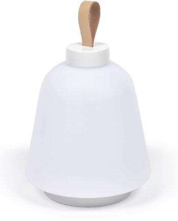 Bordlampe Kave Home Udiya Led Usb-opladelig Bærbar Mat Hvid Nordisk Design Dimbar 270 Lm 2800k
