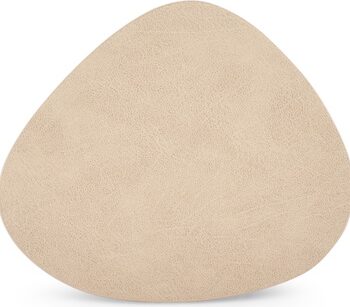 Bordskånersæt Bonbistro Layer     Stk Beige Kunstlæder  Organisk ægformet Design 10ã 11 Cm