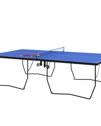 Bordtennisbord  Foldbart    Hjul  Pulverlakeret Stålramme  Mdf  274   152     76 Cm  Blå
