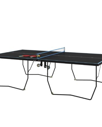 Bordtennisbord  Foldbart    Hjul  Pulverlakeret Stålramme  Mdf  274   152     76 Cm  Sort