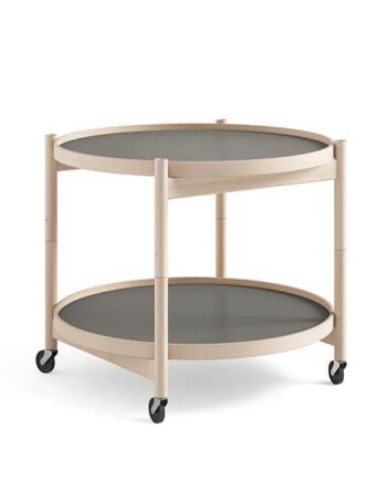 Brdr  Krüger Bølling Bakkebord 60 Cm  Bøg Ubehandlet  Bakke  : Stone   Bakke  : Stone  : Erling Christensen Møbler