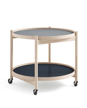Brdr  Krüger Bølling Bakkebord 60 Cm  Bøg Ubehandlet  Bakke  : Water   Bakke  : Base  : Erling Christensen Møbler