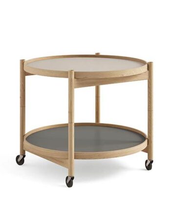 Brdr  Krüger Bølling Bakkebord 60 Cm  Eg Olie  Bakke  : Stone   Bakke  : Base  : Erling Christensen Møbler