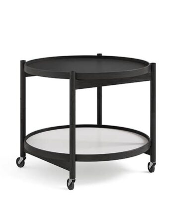 Brdr  Krüger Bølling Bakkebord 60 Cm  Sortlakeret Eg Bakke  : Base   Bakke  : Base  : Erling Christensen Møbler