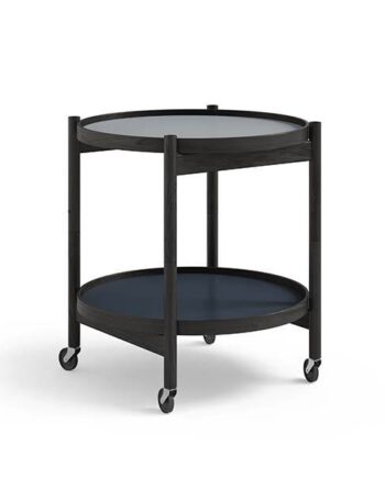 Brdr  Krüger Bølling Bakkebord 50 Cm  Sortlakeret Eg Bakke  : Water   Bakke  : Base  : Erling Christensen Møbler