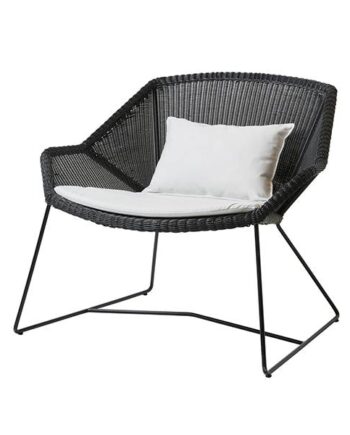 Cane-line Breeze Loungestol Sort Natté White  : Erling Christensen Møbler
