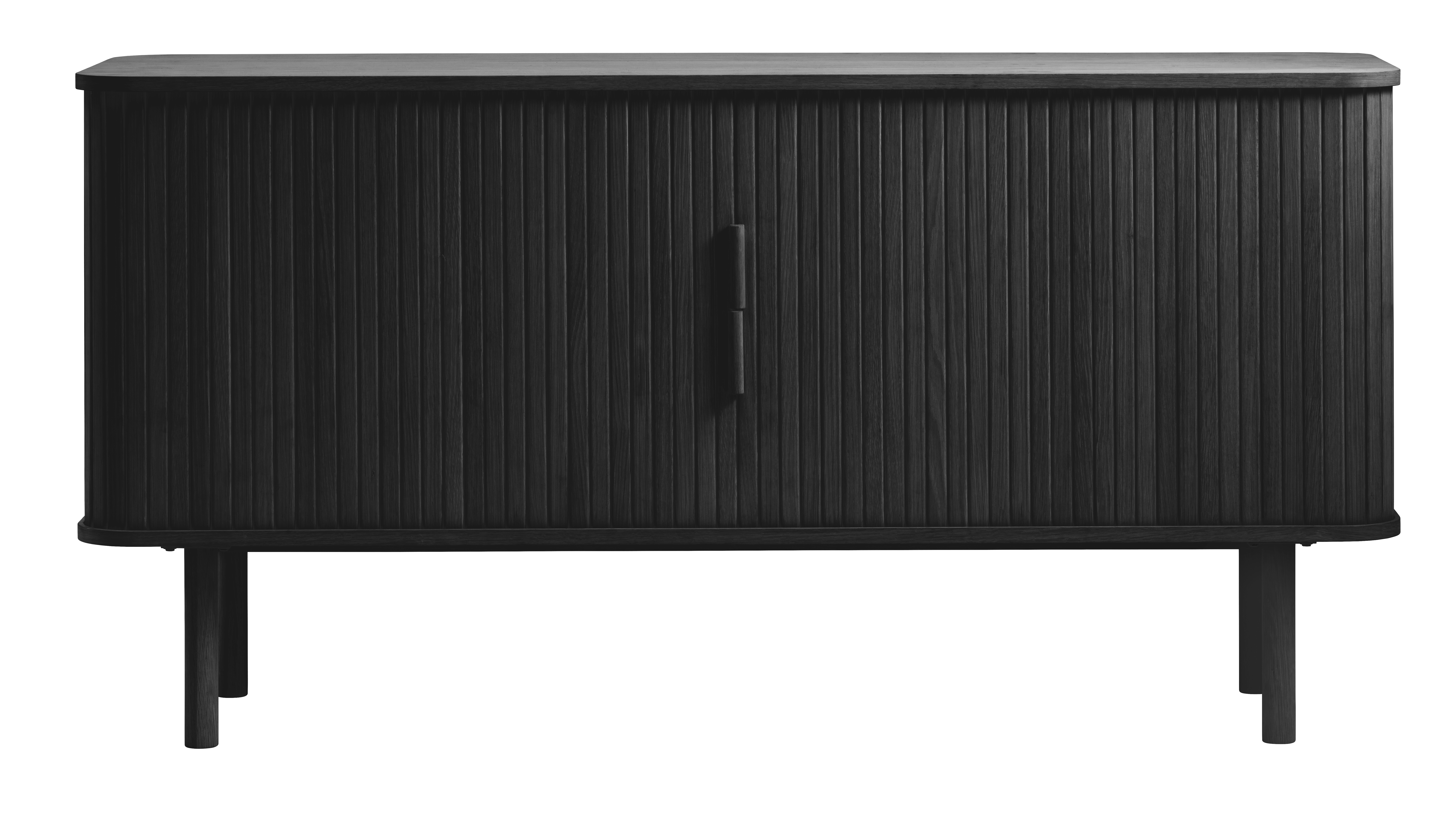 Cavo Skænk       Skydelåger Og   Hylder Sort Egetræ  160x45