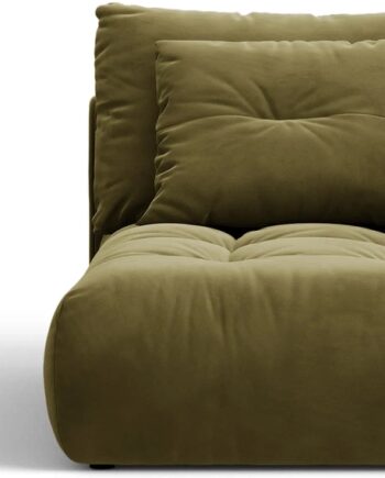 Chaiselong Daybed Micadoni Bloom Højre Lys Grøn Velour Modulsofa 97ã 112ã 152 Cm