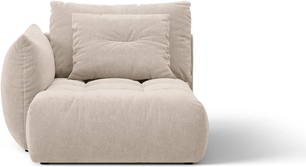 Chaiselong Daybed Micadoni Bloom  Venstrevendt Modulsofa  Lysebeige Wind-stof  Kompakt B112xd152xh97