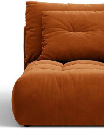 Chaiselong Micadoni Bloom Højre Modulsofa   Terracotta Velour Casino  H97ã B112ã D152 Cm