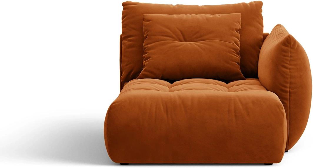 Chaiselong Micadoni Bloom Højre Modulsofa   Terracotta Velour Casino  H97ã B112ã D152 Cm