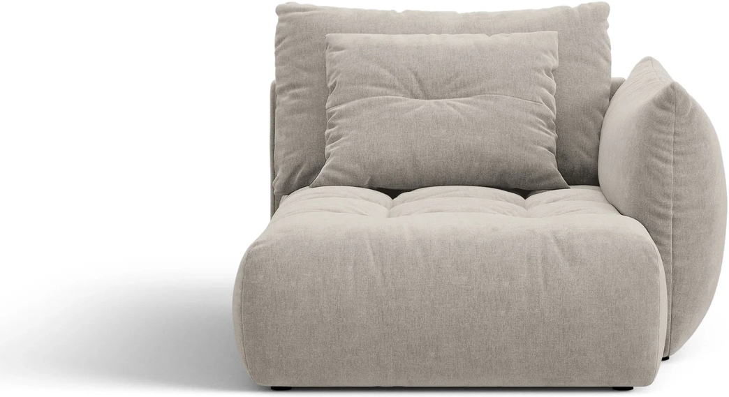 Chaiselong Micadoni Bloom Højrevendt   Modulsofa  Lys Grå Tekstureret Wind 84  H97ã B112ã D152 Cm
