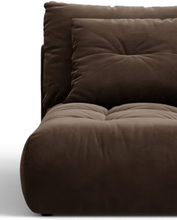 Chaiselong Modulsofa Micadoni Bloom Højre Mørkebrun Velour H97ã B112ã D152 Cm