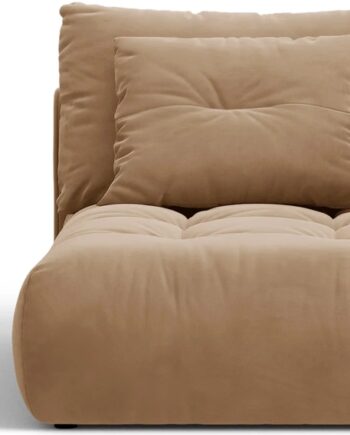 Chaiselong Modulsofa Micadoni Bloom Højre Velour Casino Lion Mandelbeige H97ã B112ã D152 Cm