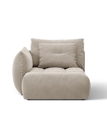 Chaiselong Modulsofa Micadoni Bloom  Venstrevendt  Lys Beige Velour Casino Pearl H97xb112xd152 Cm