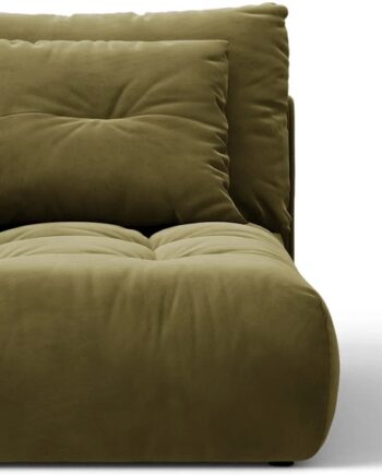 Chaiselong Modulsofa Micadoni Bloom Venstrevendt Lys Grøn Velour Casino Forest 112x152 Cm