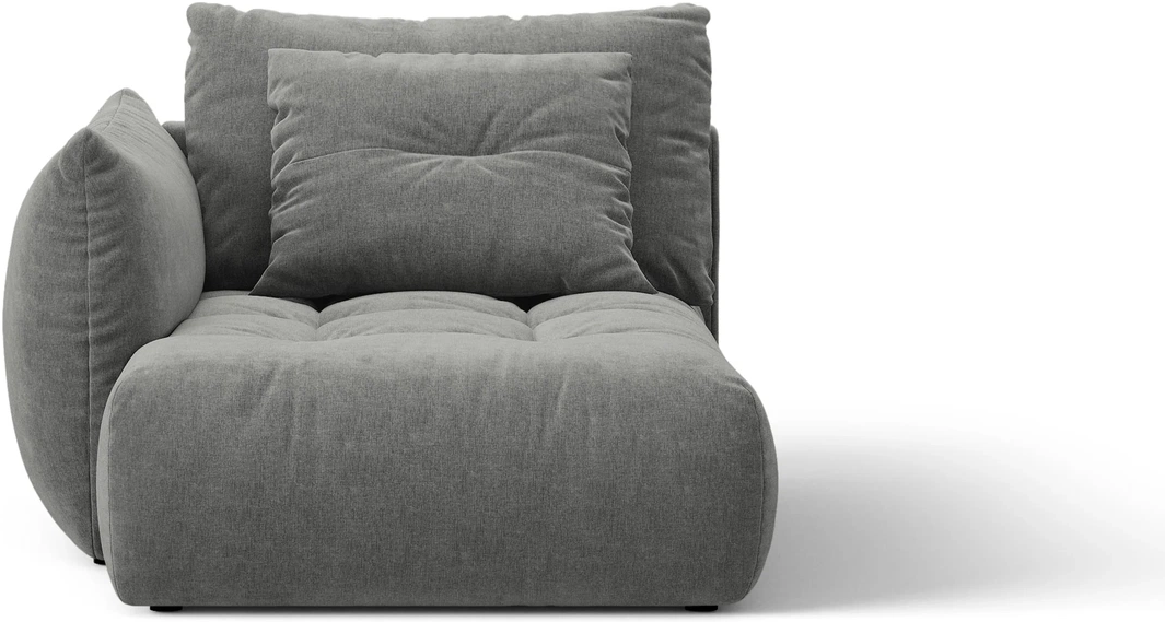 Chaiselong Modulsofa Micadoni Bloom Venstrevendt Mørkegrå Wind 89 Tekstureret Stof H97ã B112ã D152 Cm