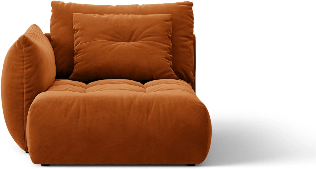 Chaiselong Venstrevendt Micadoni Bloom Modulsofa Casino Velour Terrakotta 97ã 112ã 152 Cm