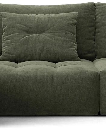 Chaiselong-hjørnesofa Micadoni Bloom Venstrevendt Mosgrøn Tekstureret Wind 75 Stof